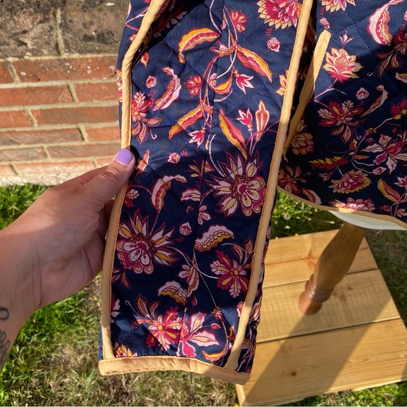 BNWT Thought Size 8 100% Organic Cotton Floral Paisley Print Open Jacket Trim - Picture 10 of 15